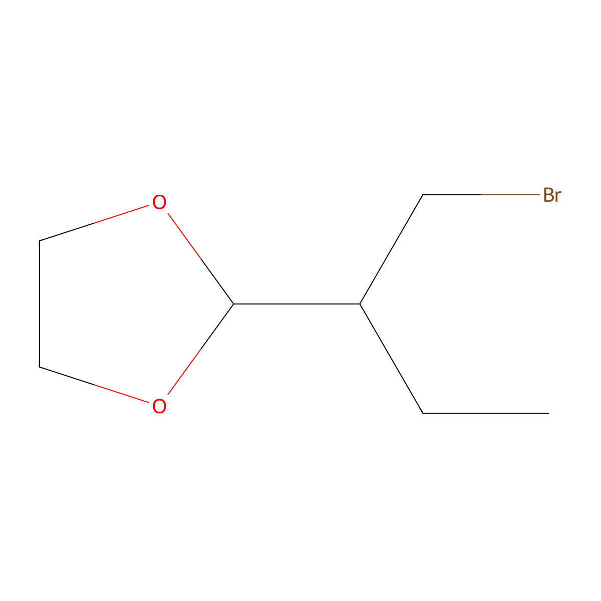 2-(1-Bromobutan-2-yl)-1,3-dioxolane molecular structure, CAS 2091756-75-9