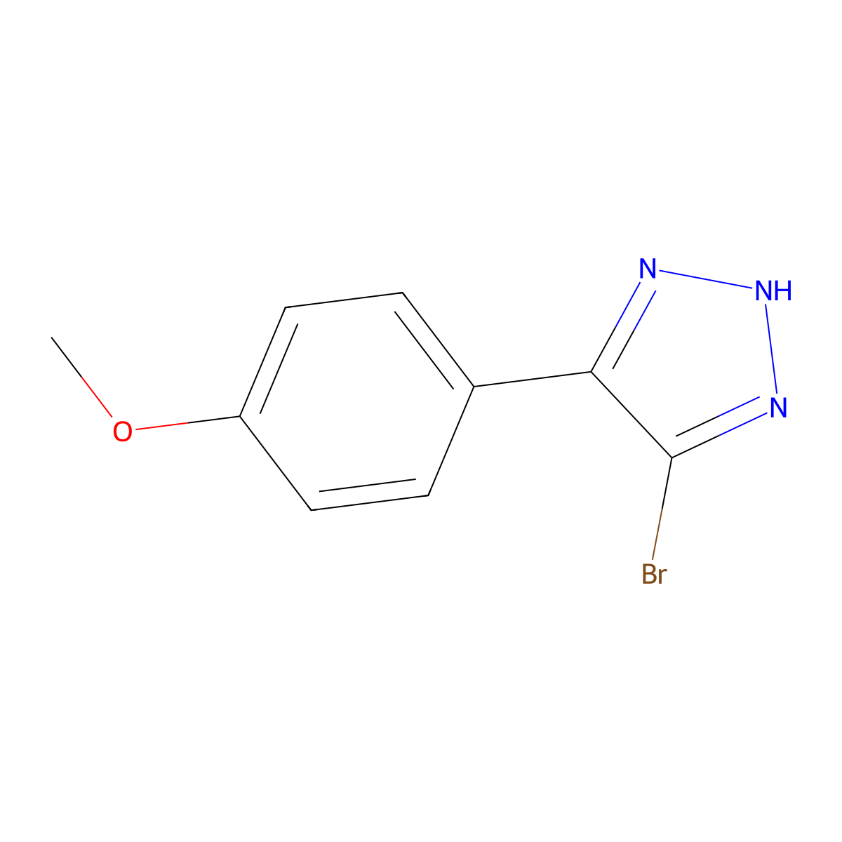 4-Bromo-5-(4-methoxyphenyl)-1H-1,2,3-triazole molecular structure, CAS 2091761-87-2