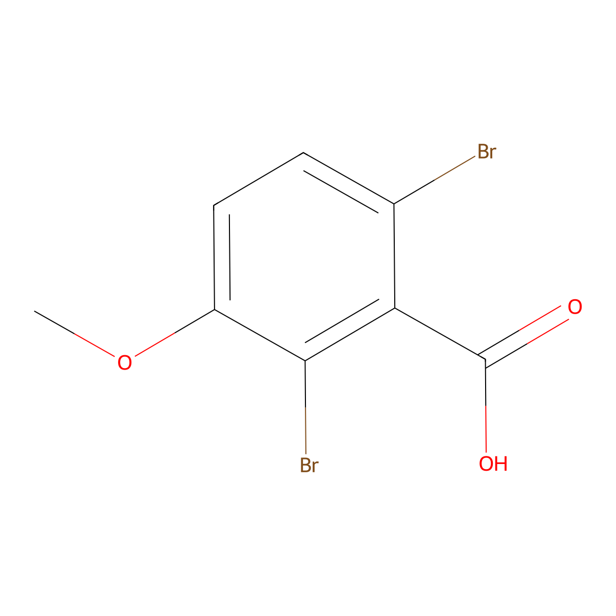 2,6-Dibromo-3-methoxybenzoic acid molecular structure, CAS 2091763-16-3