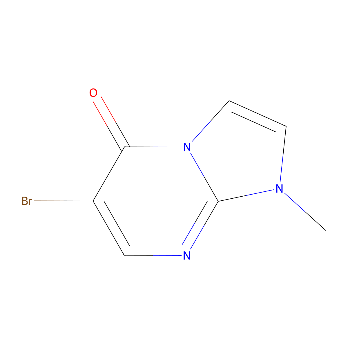 6-Bromo-1-methyl-1H,5H-imidazo[1,2-a]pyrimidin-5-one molecular structure, CAS 2091764-76-8