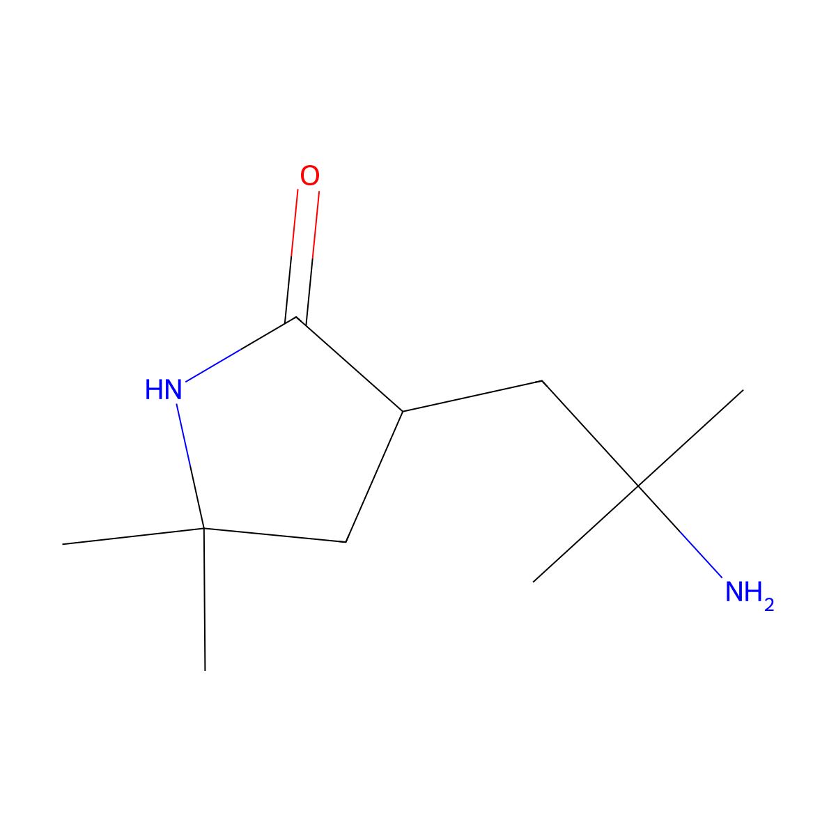 3-(2-Amino-2-methylpropyl)-5,5-dimethylpyrrolidin-2-one molecular structure, CAS 2091769-83-2