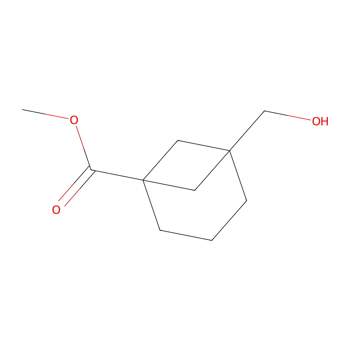 Methyl 5-(hydroxymethyl)bicyclo[3.1.1]heptane-1-carboxylate molecular structure, CAS 2091771-31-0