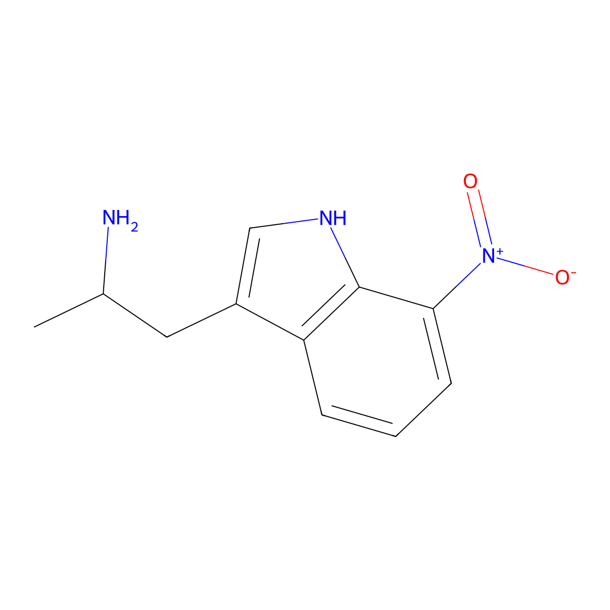 1-(7-Nitro-1H-indol-3-yl)propan-2-amine molecular structure, CAS 2091776-08-6