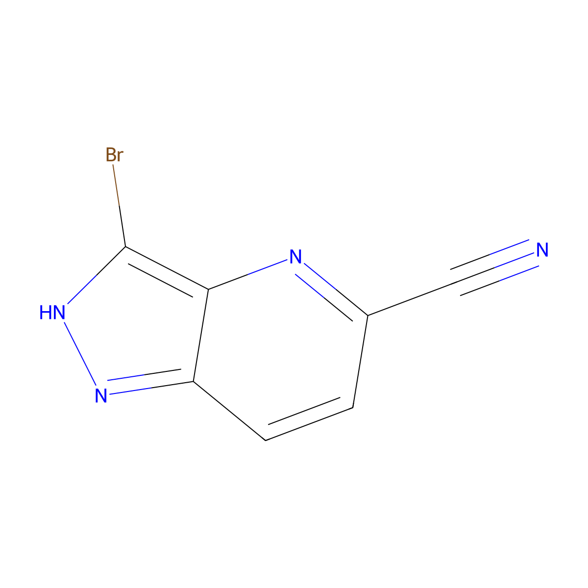 3-Bromo-1H-pyrazolo[4,3-b]pyridine-5-carbonitrile molecular structure, CAS 2091782-13-5