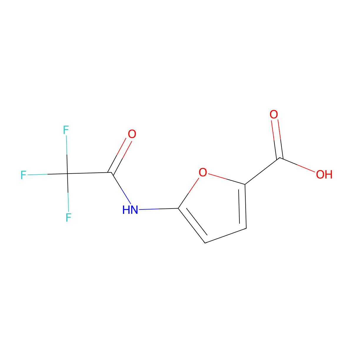 5-(Trifluoroacetamido)furan-2-carboxylic acid molecular structure, CAS 2091783-58-1