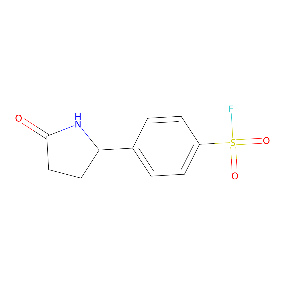 4-(5-Oxopyrrolidin-2-yl)benzene-1-sulfonyl fluoride molecular structure, CAS 2091784-08-4