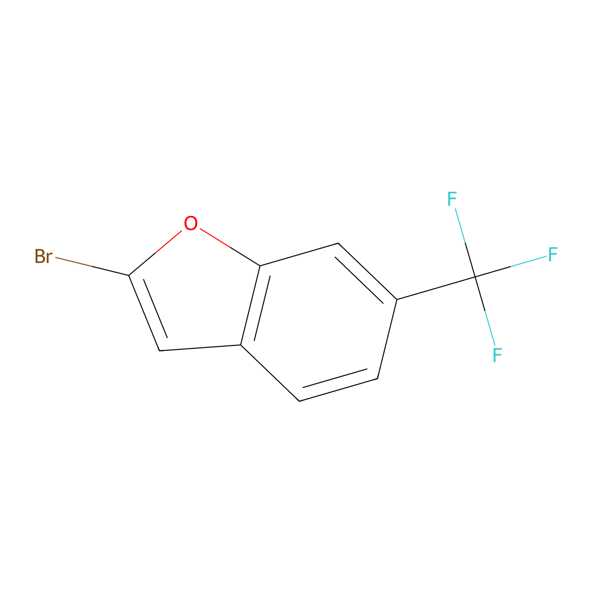 2-Bromo-6-(trifluoromethyl)benzofuran molecular structure, CAS 2091787-99-2