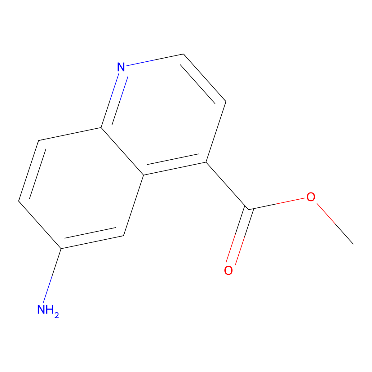 Methyl 6-aminoquinoline-4-carboxylate molecular structure, CAS 2091788-10-0