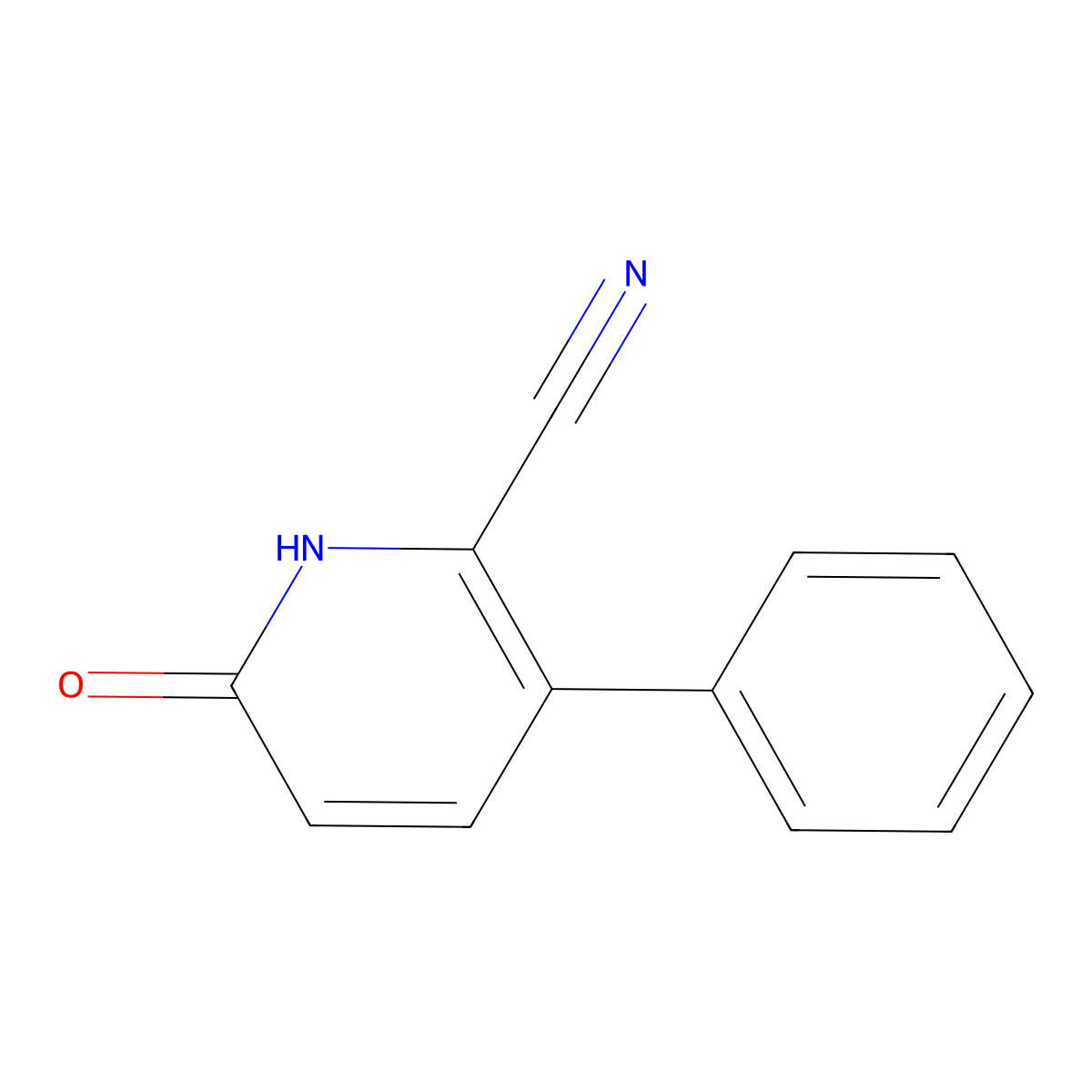 6-Hydroxy-3-phenylpyridine-2-carbonitrile molecular structure, CAS 2091789-87-4