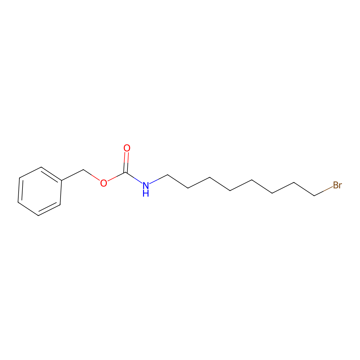 Phenylmethyl N-(8-bromooctyl)carbamate molecular structure, CAS 209179-21-5
