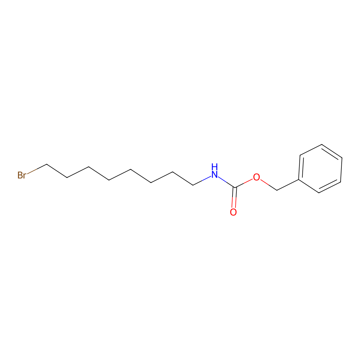 Phenylmethyl N-(8-bromooctyl)carbamate molecular structure, CAS 209179-21-5