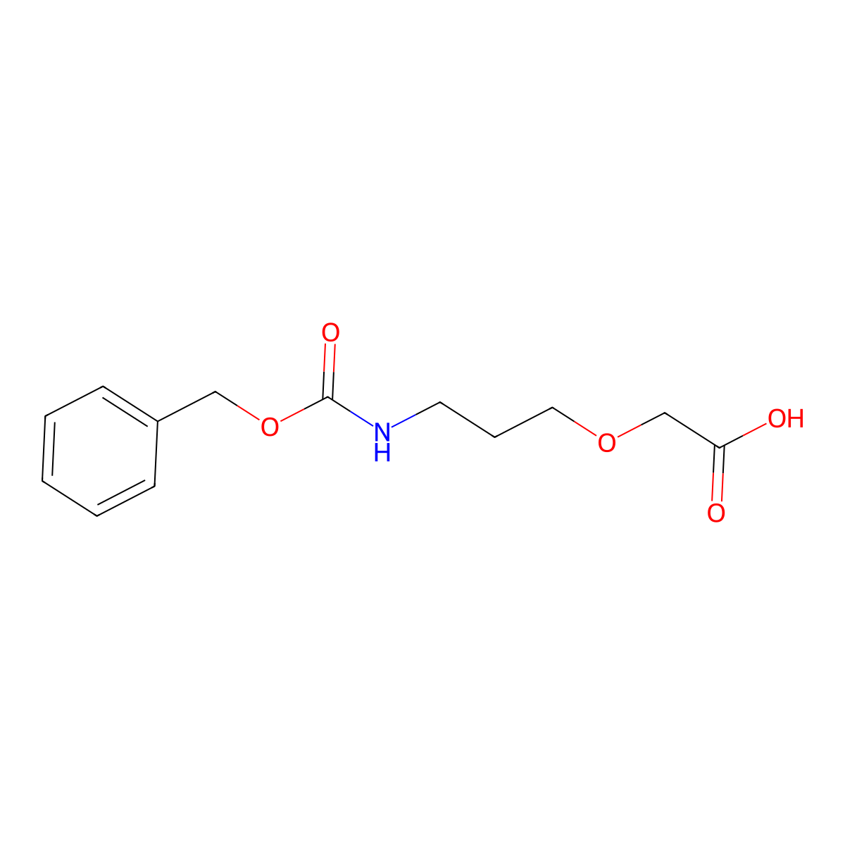 2-(3-{[(Benzyloxy)carbonyl]amino}propoxy)acetic acid molecular structure, CAS 209179-24-8