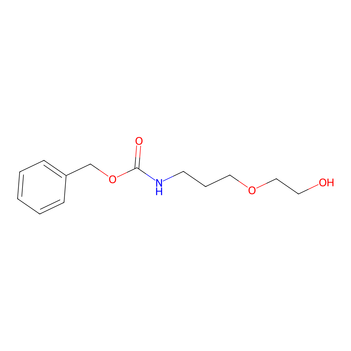 benzyl N-[3-(2-hydroxyethoxy)propyl]carbamate molecular structure, CAS 209179-27-1