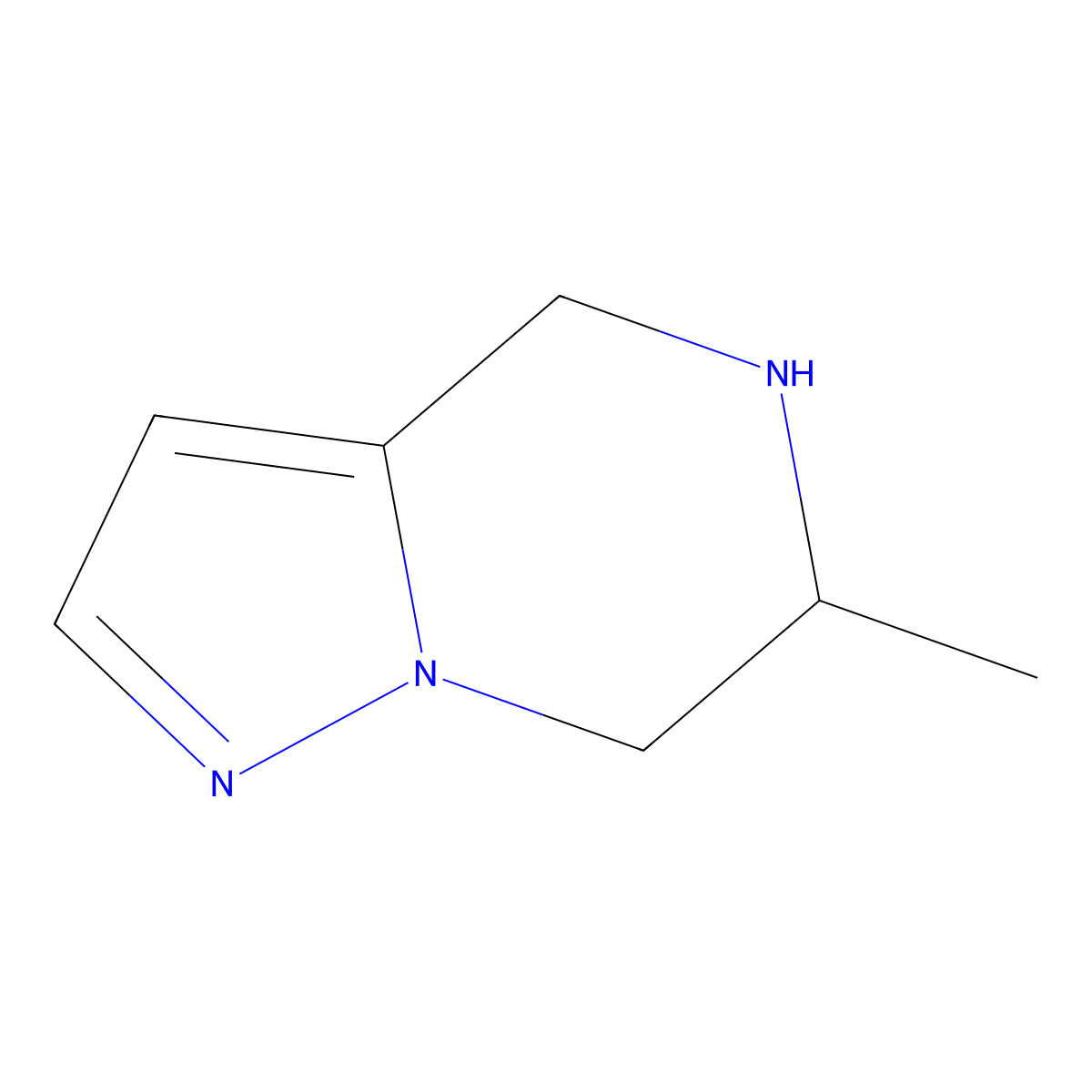 6-methyl-4H,5H,6H,7H-pyrazolo(1,5-a)pyrazine molecular structure, CAS 2091795-23-0