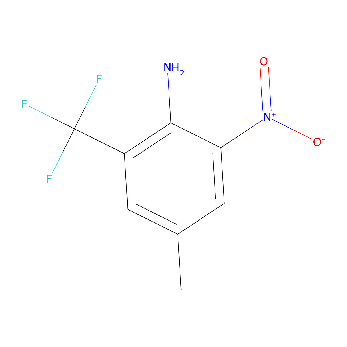 4-Methyl-2-nitro-6-(trifluoromethyl)aniline molecular structure, CAS 2091799-51-6