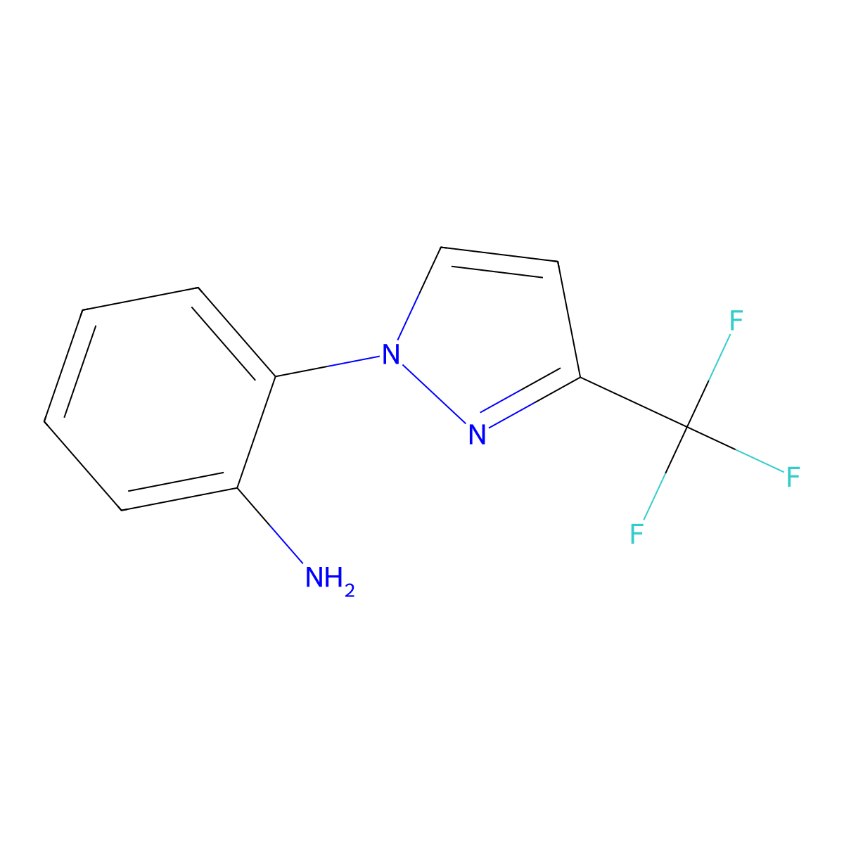 2-[3-(trifluoromethyl)-1H-pyrazol-1-yl]aniline molecular structure, CAS 209180-60-9