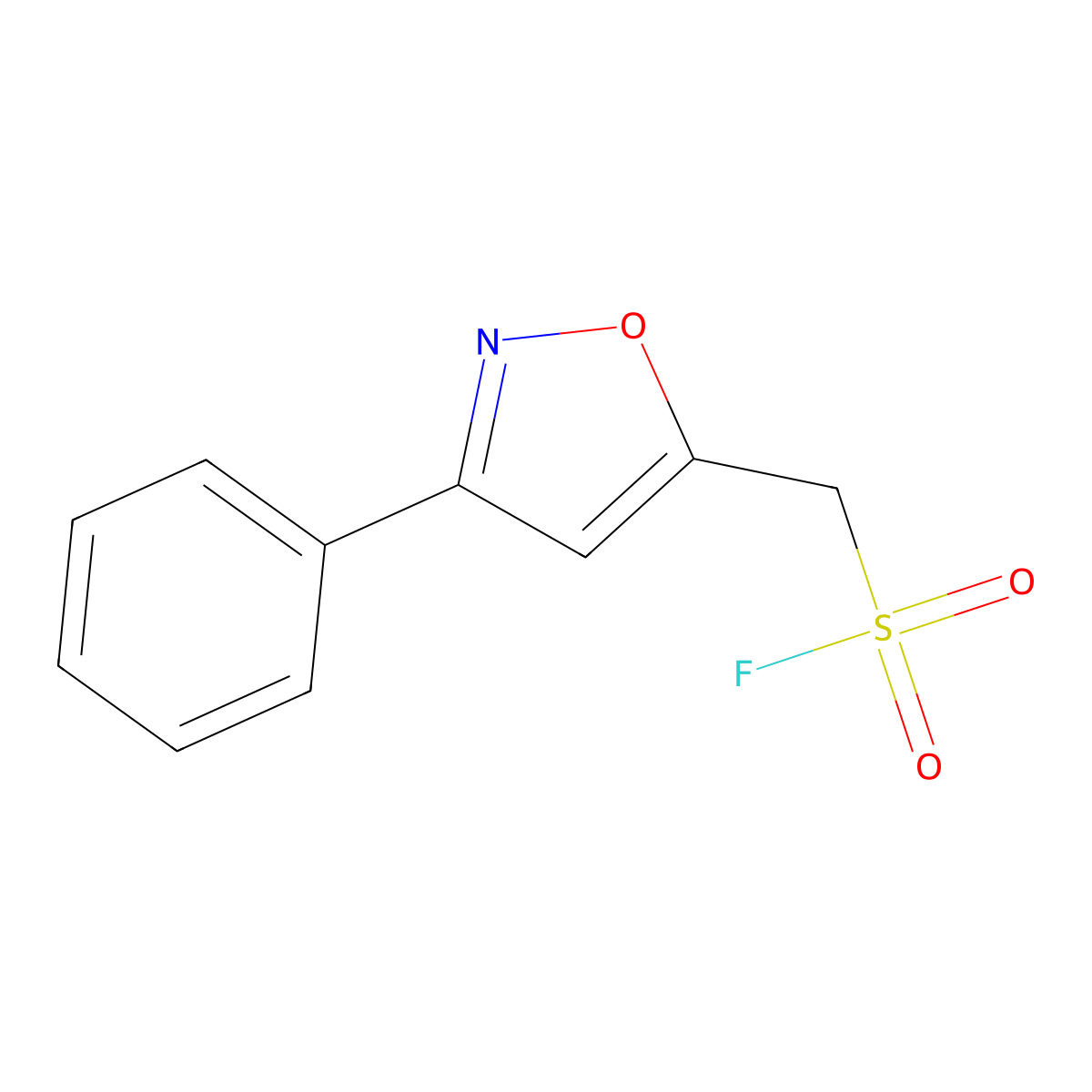 (3-Phenyl-1,2-oxazol-5-yl)methanesulfonyl fluoride molecular structure, CAS 2091801-72-6