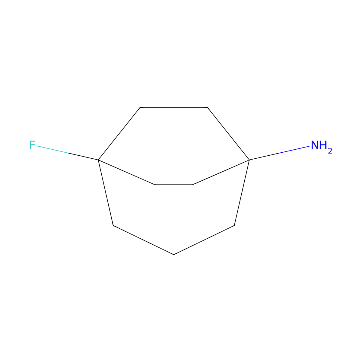 5-Fluorobicyclo[3.2.2]nonan-1-amine molecular structure, CAS 2091810-58-9