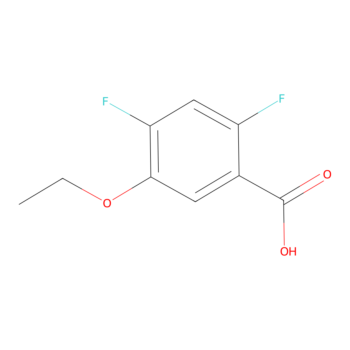 5-Ethoxy-2,4-difluorobenzoic acid molecular structure, CAS 2091815-37-9