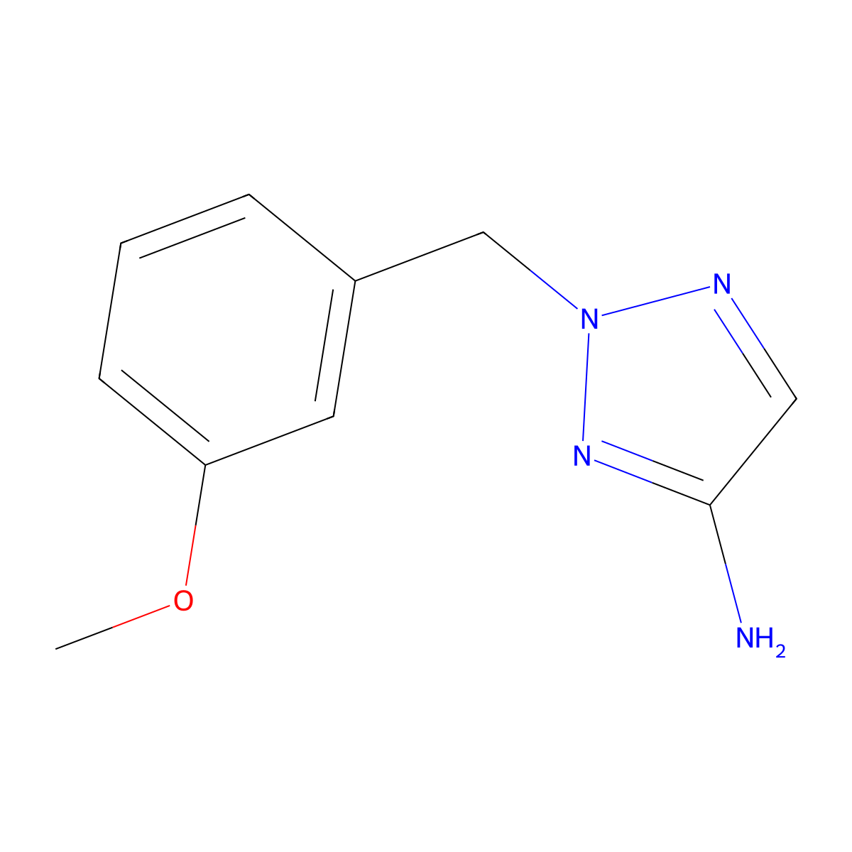 2-[(3-Methoxyphenyl)methyl]-2H-1,2,3-triazol-4-amine molecular structure, CAS 2091823-01-5
