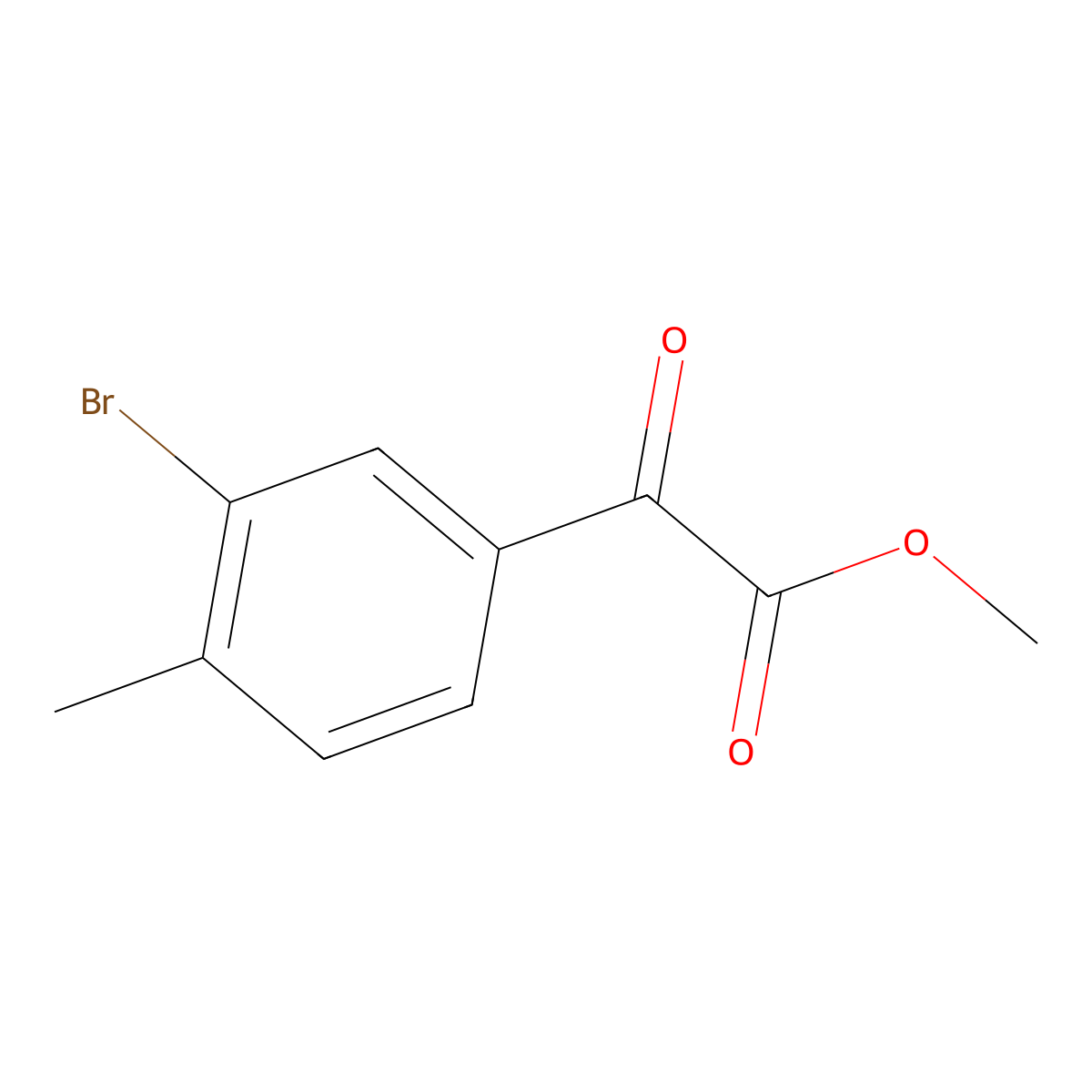 Methyl 3-bromo-4-methyl-alpha-oxobenZeneacetate molecular structure, CAS 2091837-88-4