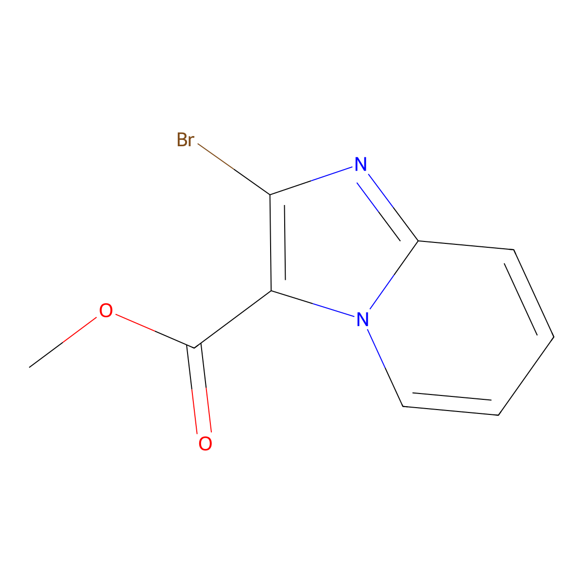 Methyl 2-bromoimidazo[1,2-a]pyridine-3-carboxylate molecular structure, CAS 2091844-66-3