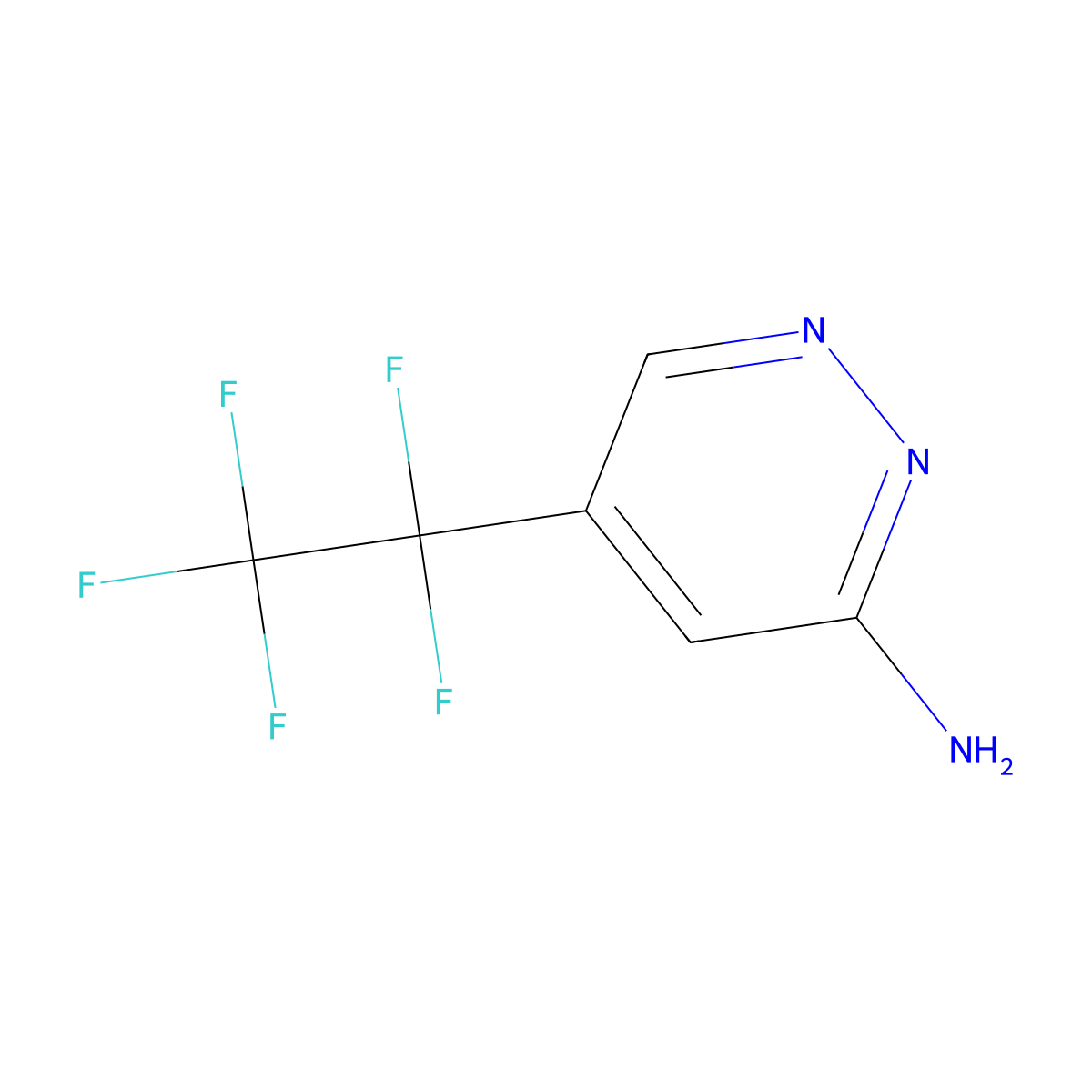 5-(Perfluoroethyl)pyridaZin-3-amine molecular structure, CAS 2091845-26-8