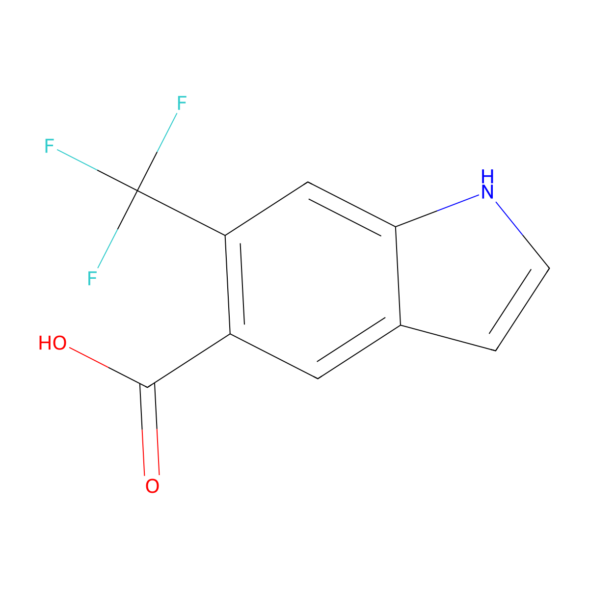 6-(Trifluoromethyl)-1H-indole-5-carboxylic acid molecular structure, CAS 2091850-39-2