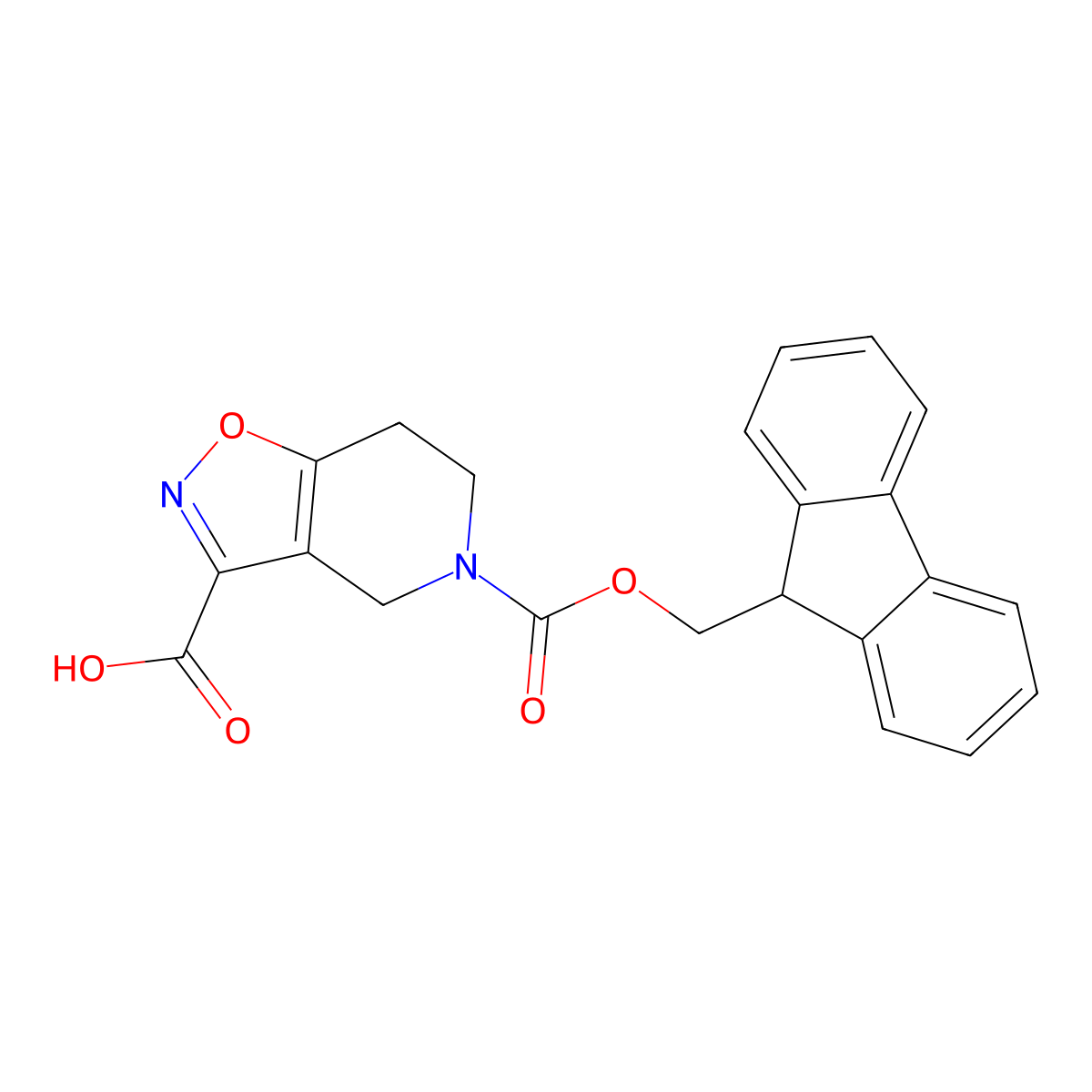 5-{[(9H-fluoren-9-yl)methoxy]carbonyl}-4H,5H,6H,7H-[1,2]oxazolo[4,5-c]pyridine-3-carboxylic acid molecular structure, CAS 2091858-74-9