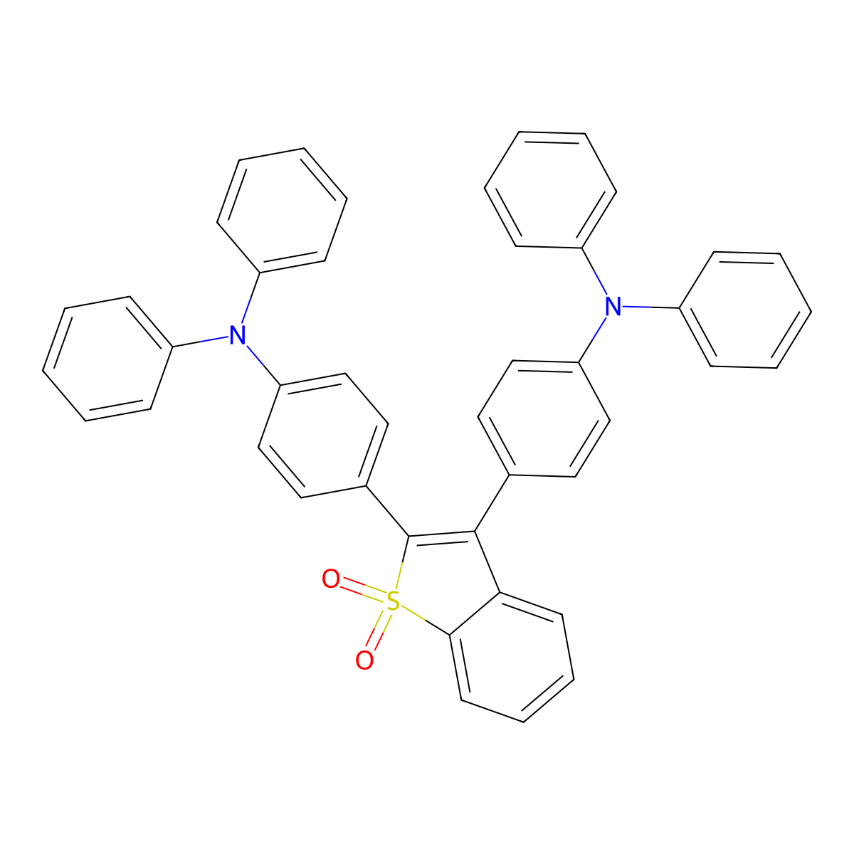 2,3-Bis(4-(diphenylamino)phenyl)benzo[b]thiophene 1,1-dioxide molecular structure, CAS 2091868-86-7