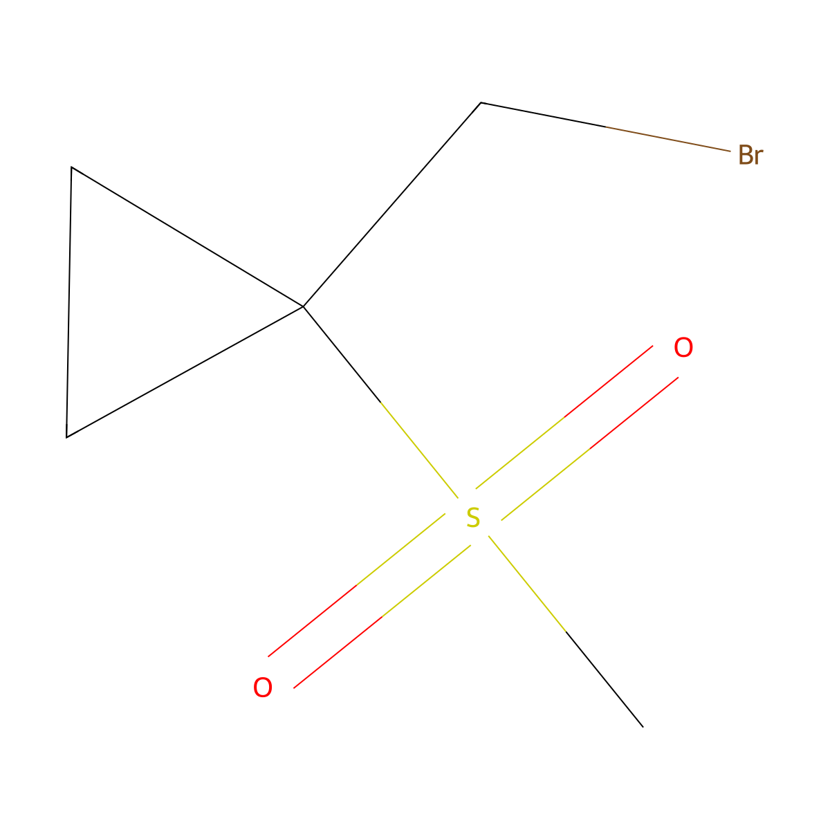 1-(Bromomethyl)-1-methanesulfonylcyclopropane molecular structure, CAS 2091872-40-9