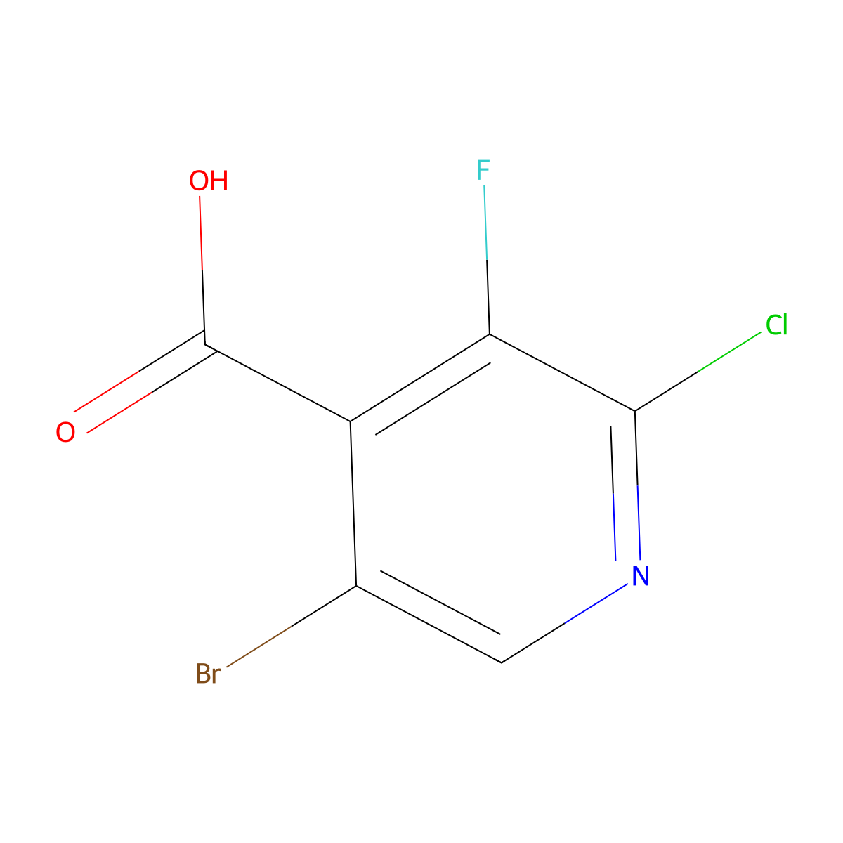 5-Bromo-2-chloro-3-fluoroisonicotinic acid molecular structure, CAS 2091873-10-6