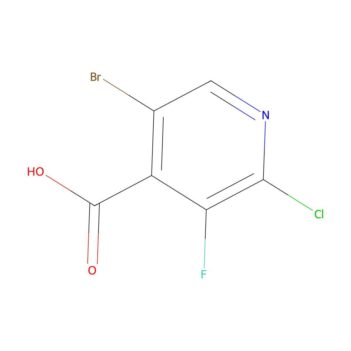 5-Bromo-2-chloro-3-fluoroisonicotinic acid molecular structure, CAS 2091873-10-6