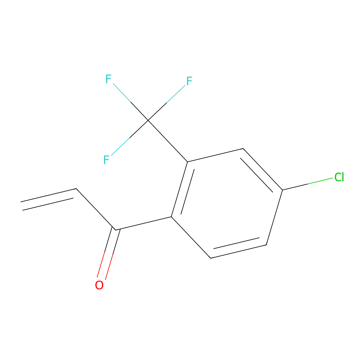 1-[4-Chloro-2-(trifluoromethyl)phenyl]prop-2-en-1-one molecular structure, CAS 2091874-45-0