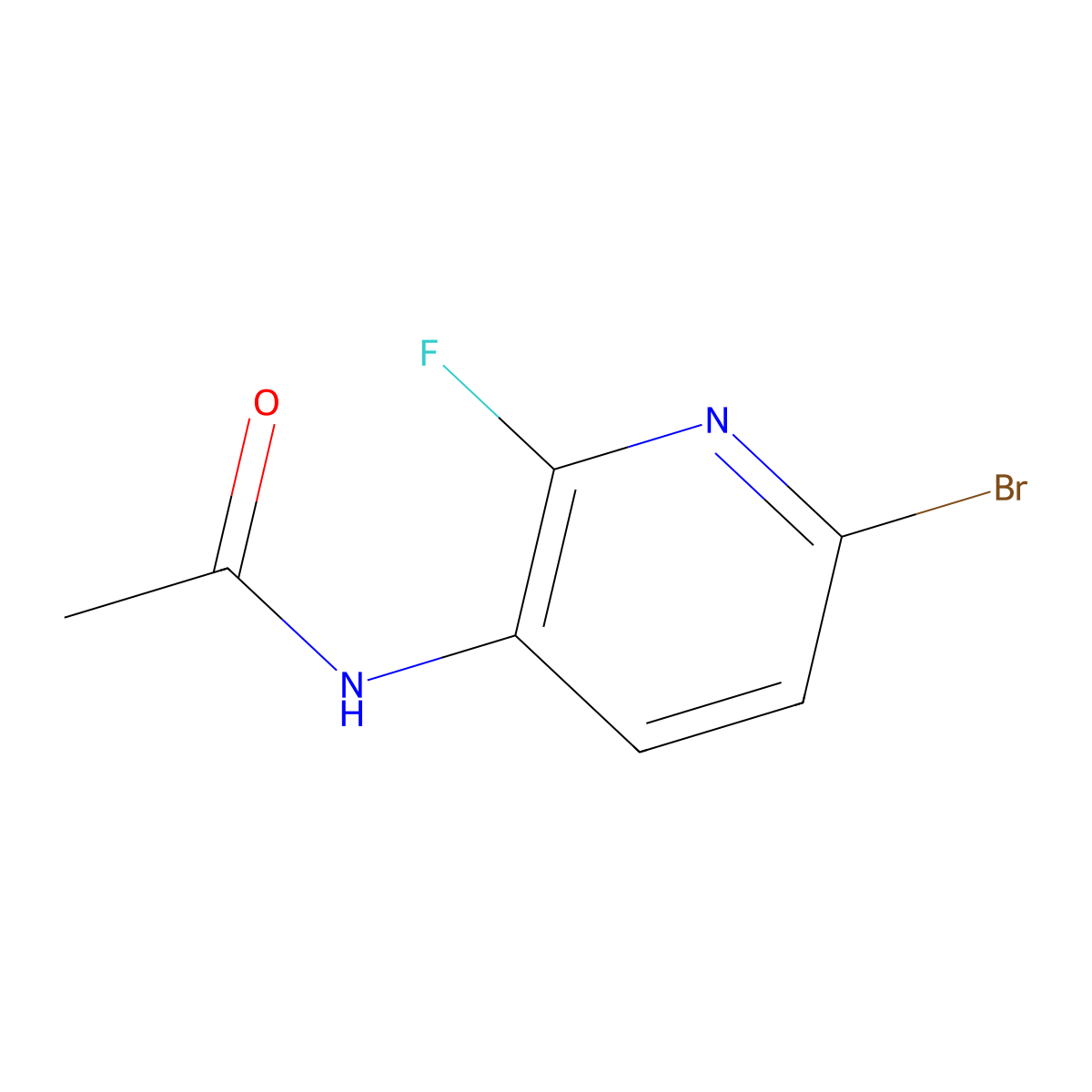 N-(6-Bromo-2-fluoropyridin-3-yl)acetamide molecular structure, CAS 2091886-07-4