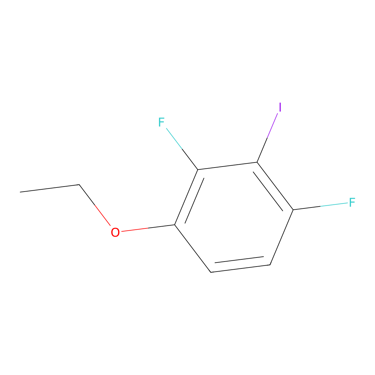 1-Ethoxy-2,4-difluoro-3-iodobenzene molecular structure, CAS 2091906-21-5