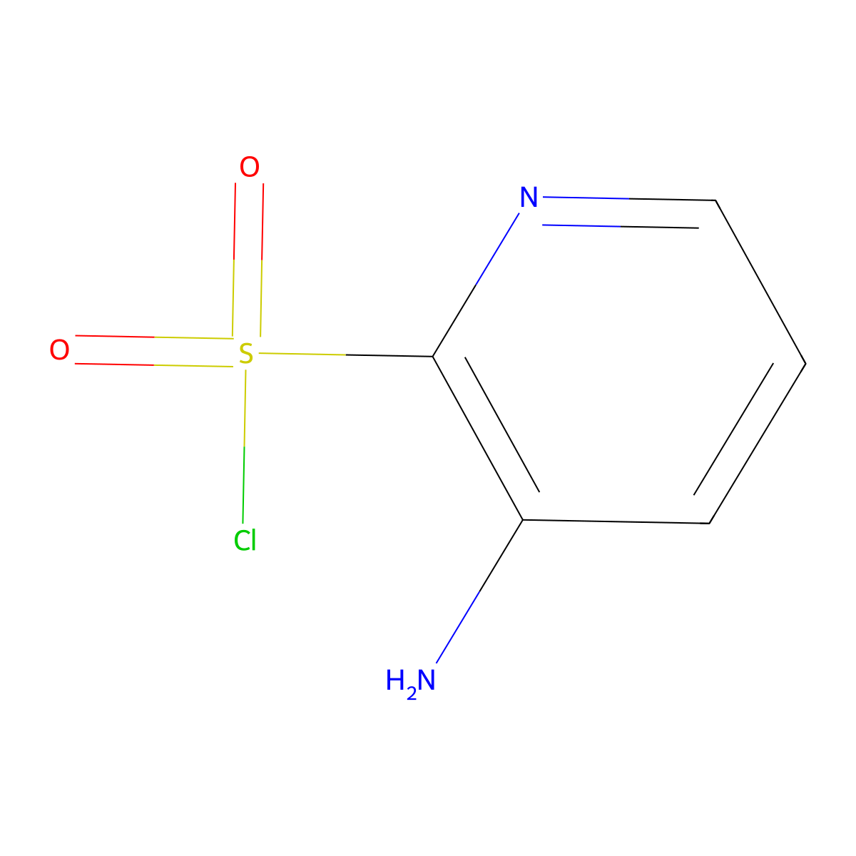 3-Aminopyridine-2-sulfonyl chloride molecular structure, CAS 2091908-58-4
