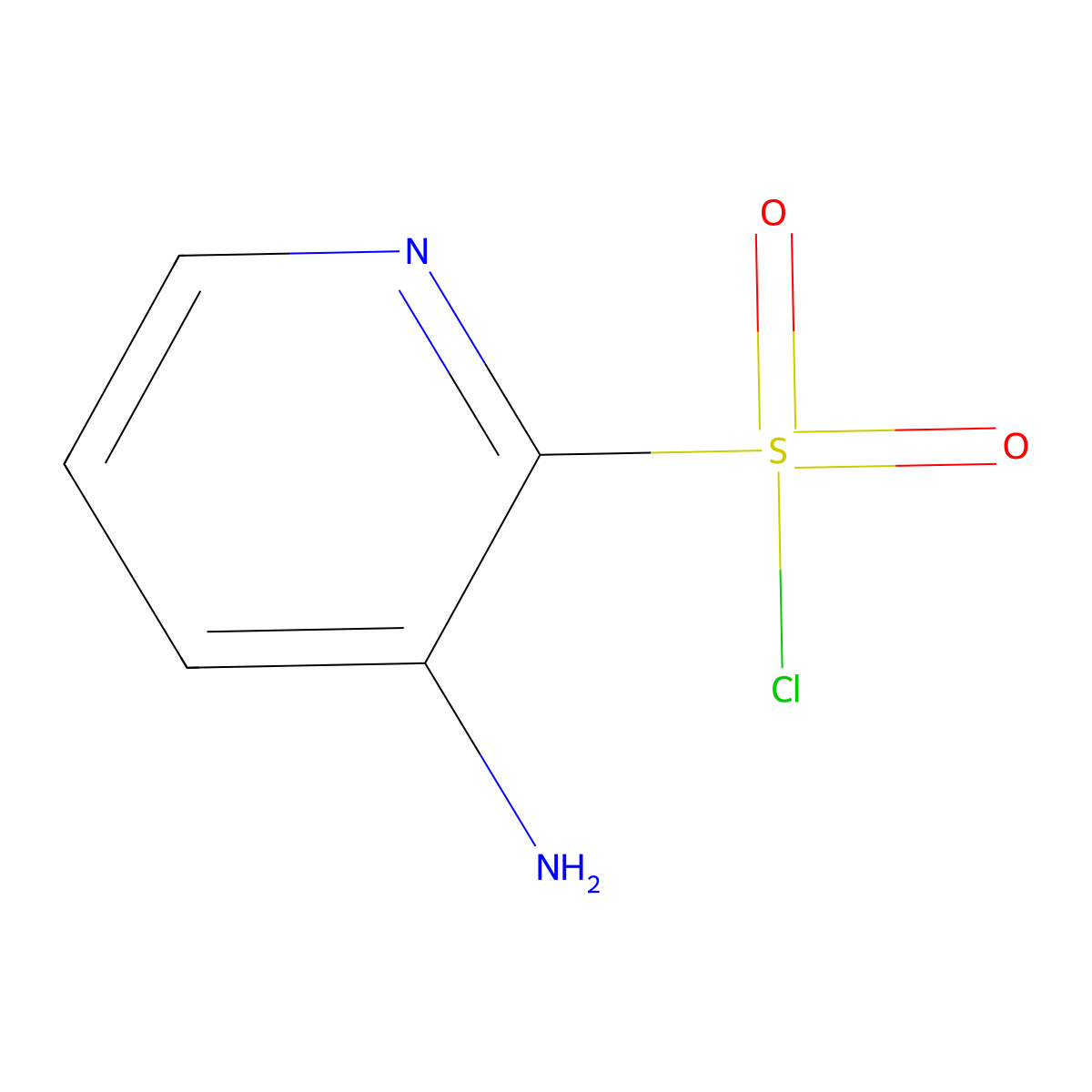 3-Aminopyridine-2-sulfonyl chloride molecular structure, CAS 2091908-58-4