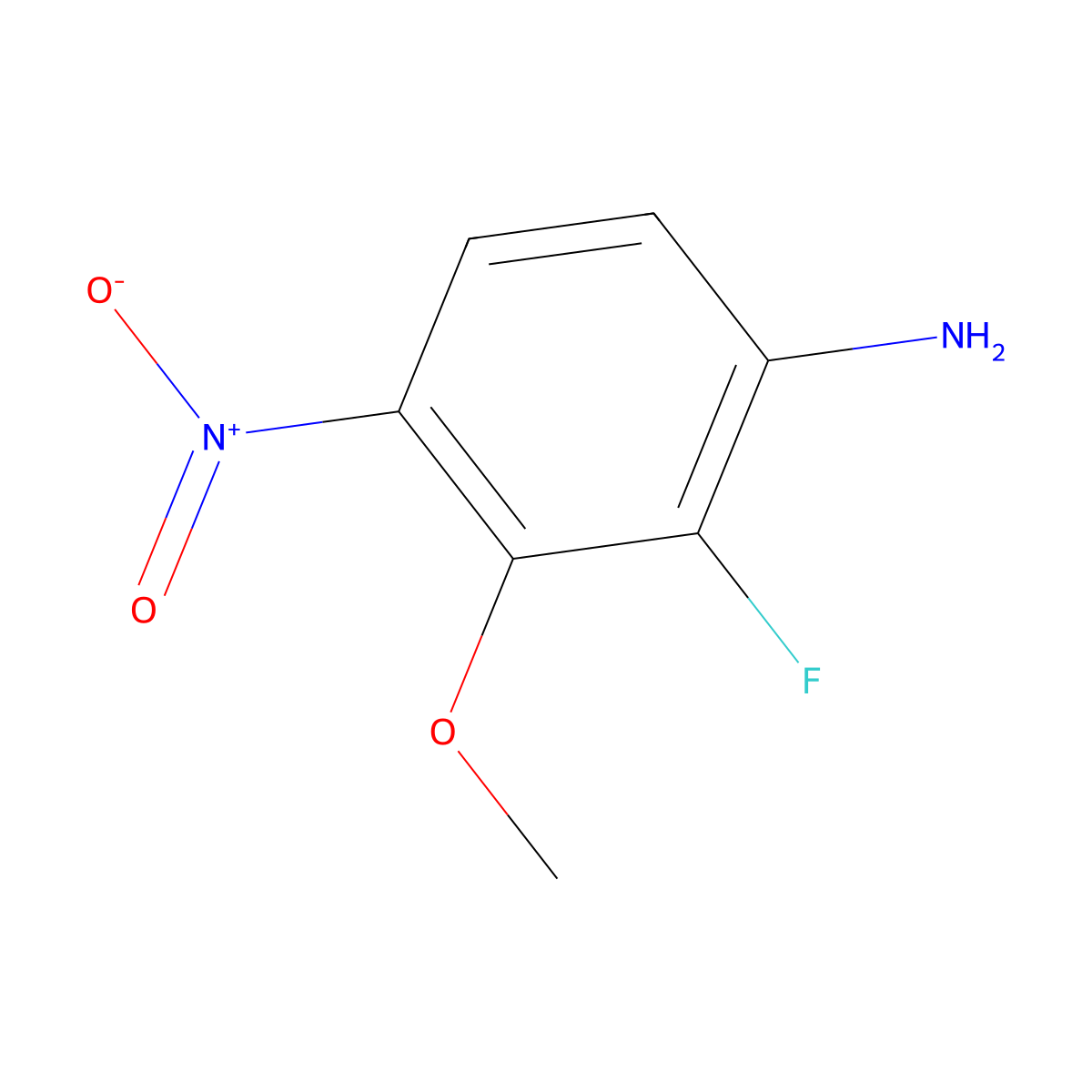 2-Fluoro-3-methoxy-4-nitroaniline molecular structure, CAS 2091910-19-7