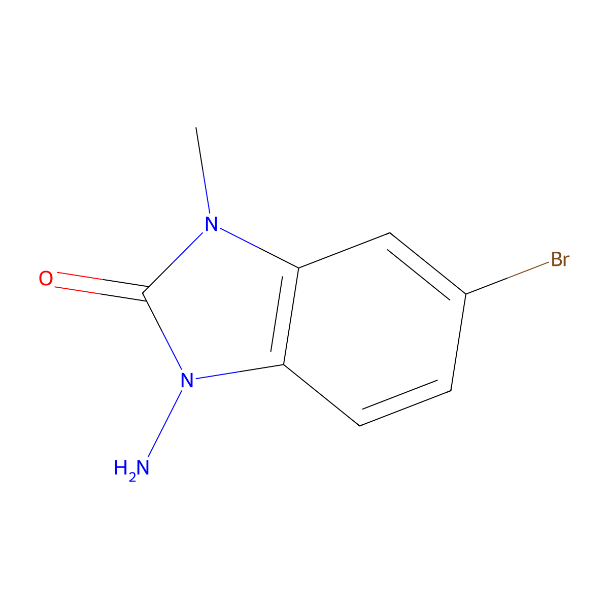 1-Amino-5-bromo-3-methylbenzimidazol-2-one molecular structure, CAS 2091928-81-1