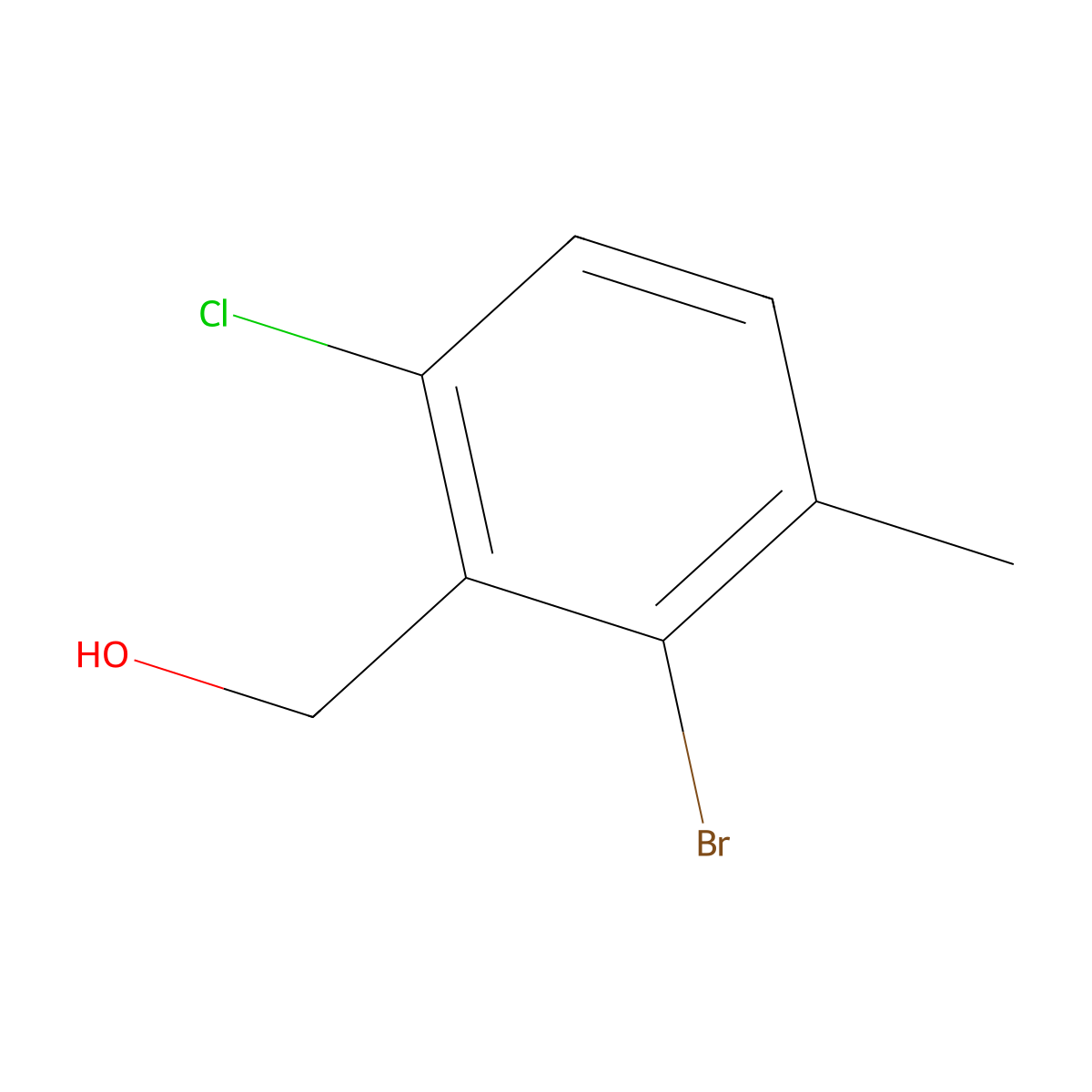 2-Bromo-6-chloro-3-methylbenzyl alcohol molecular structure, CAS 2091935-14-5