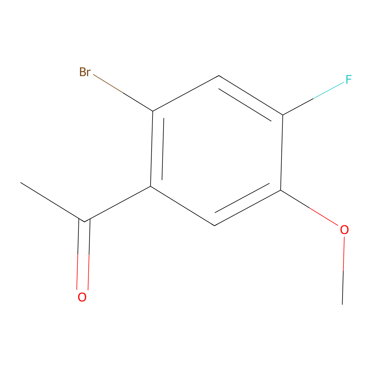 1-(2-Bromo-4-fluoro-5-methoxyphenyl)ethanone molecular structure, CAS 2091938-16-6