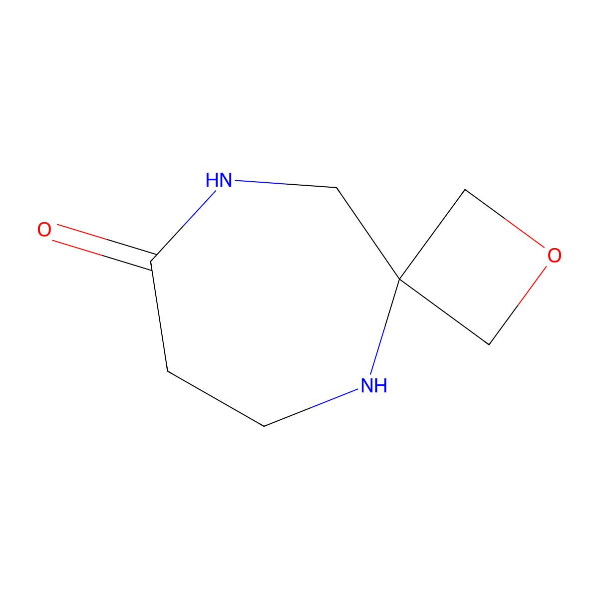 2-Oxa-5,9-diazaspiro[3.6]decan-8-one molecular structure, CAS 2091940-57-5