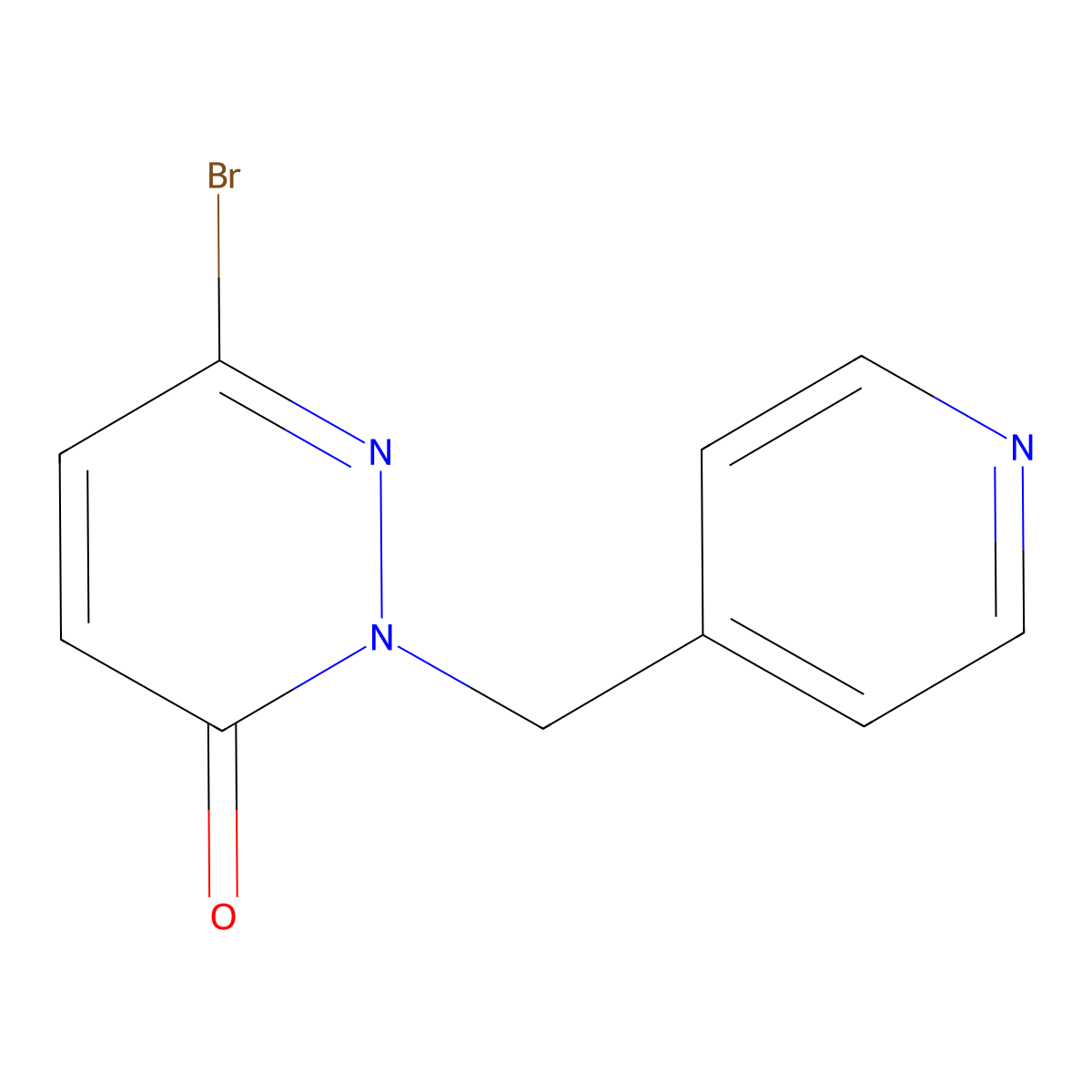 6-Bromo-2-(pyridin-4-ylmethyl)pyridazin-3(2H)-one molecular structure, CAS 2091941-50-1
