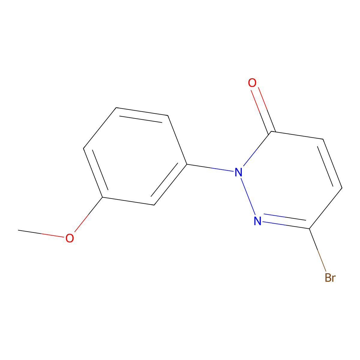 6-Bromo-2-(3-methoxyphenyl)pyridazin-3(2H)-one molecular structure, CAS 2091941-51-2