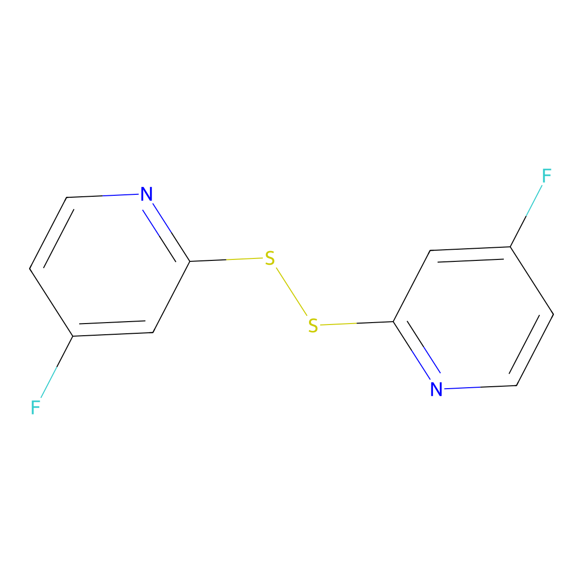 2,2'-Dithiobis(4-fluoropyridine) molecular structure, CAS 2091946-78-8