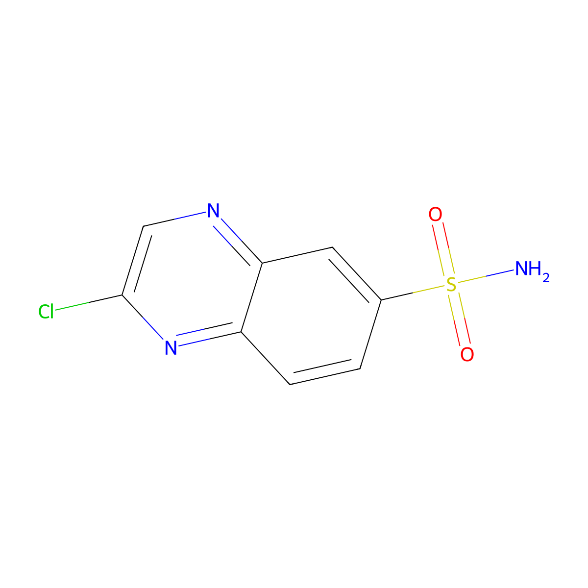 2-Chloroquinoxaline-6-sulfonamide molecular structure, CAS 2091951-23-2