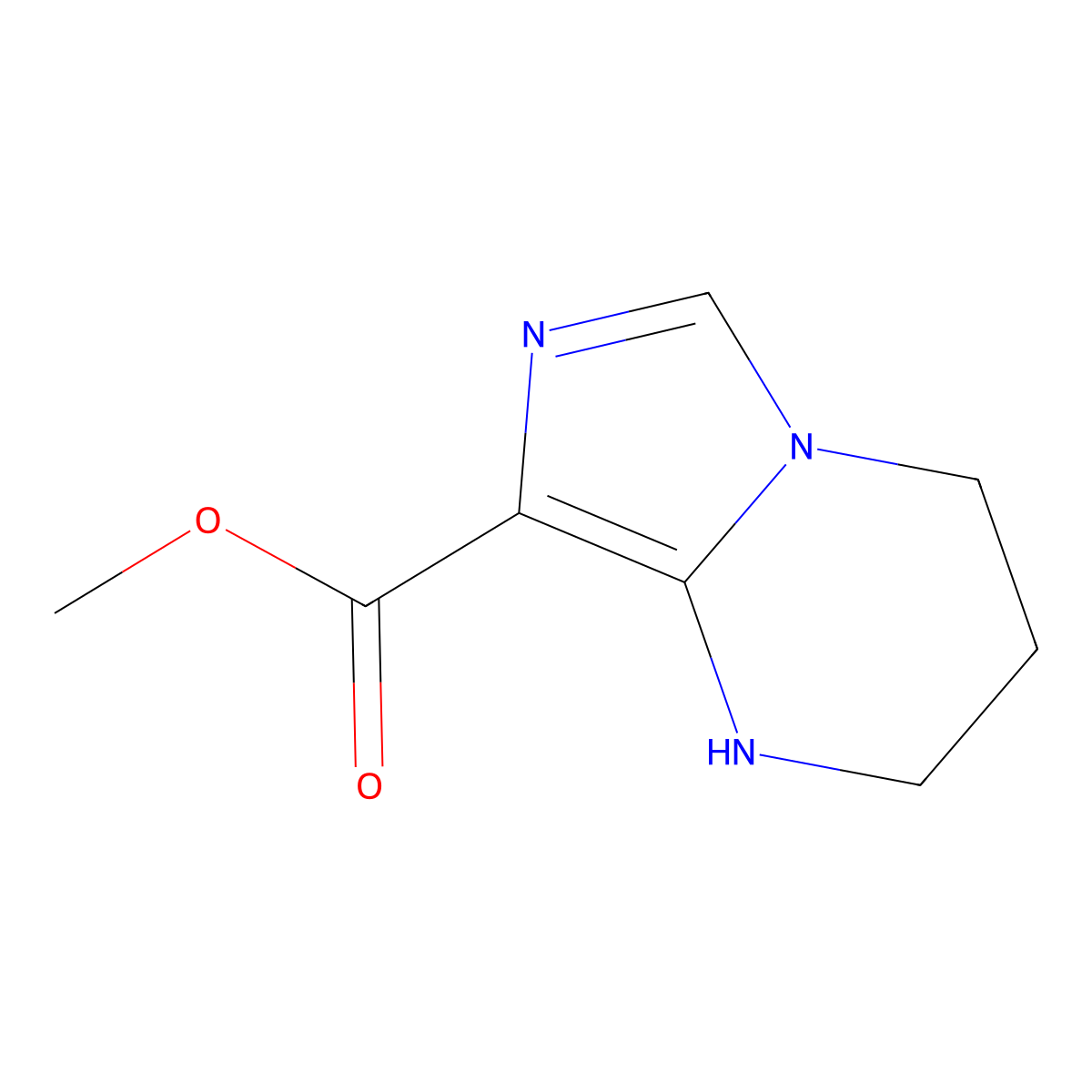 methyl 1H,2H,3H,4H-imidazo[1,5-a]pyrimidine-8-carboxylate molecular structure, CAS 2091951-42-5
