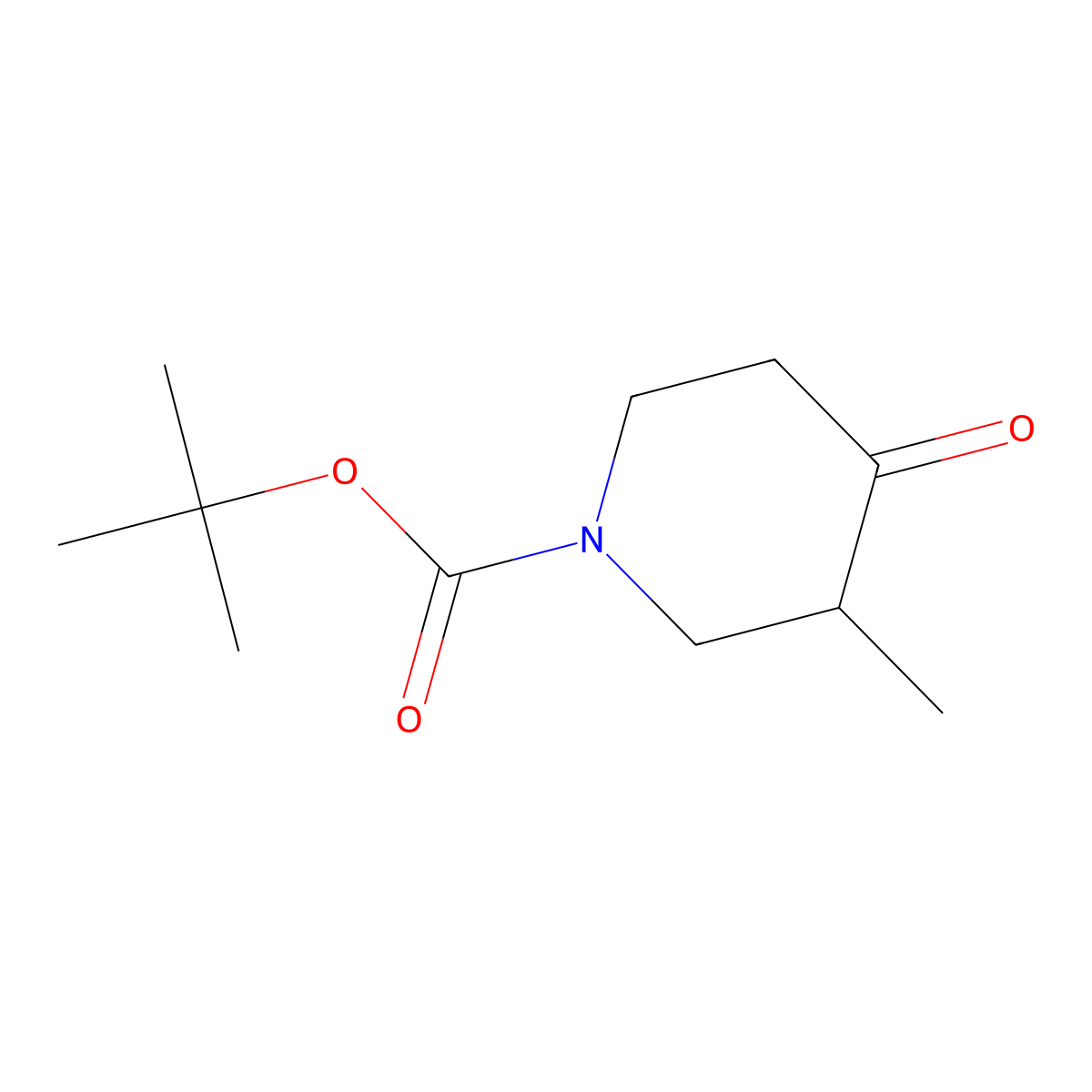 tert-Butyl (R)-3-methyl-4-oxopiperidine-1-carboxylate molecular structure, CAS 2091951-57-2