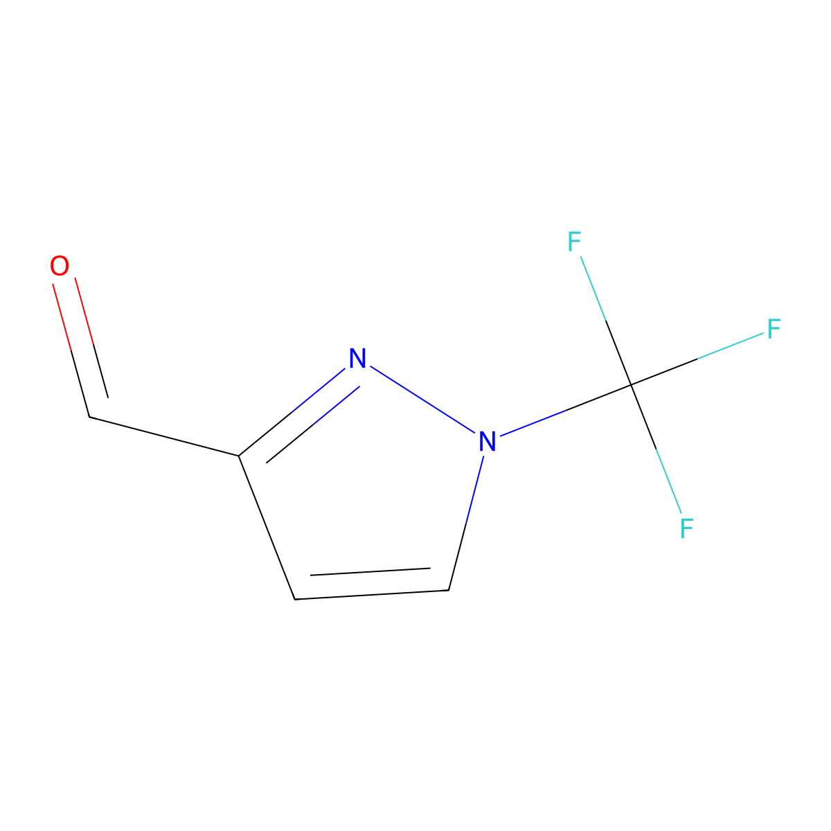 1-(trifluoromethyl)-1H-pyrazole-3-carbaldehyde molecular structure, CAS 2091951-89-0